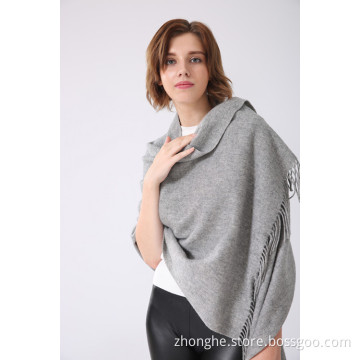 High Quality Woven Wool Solid Color Shawl